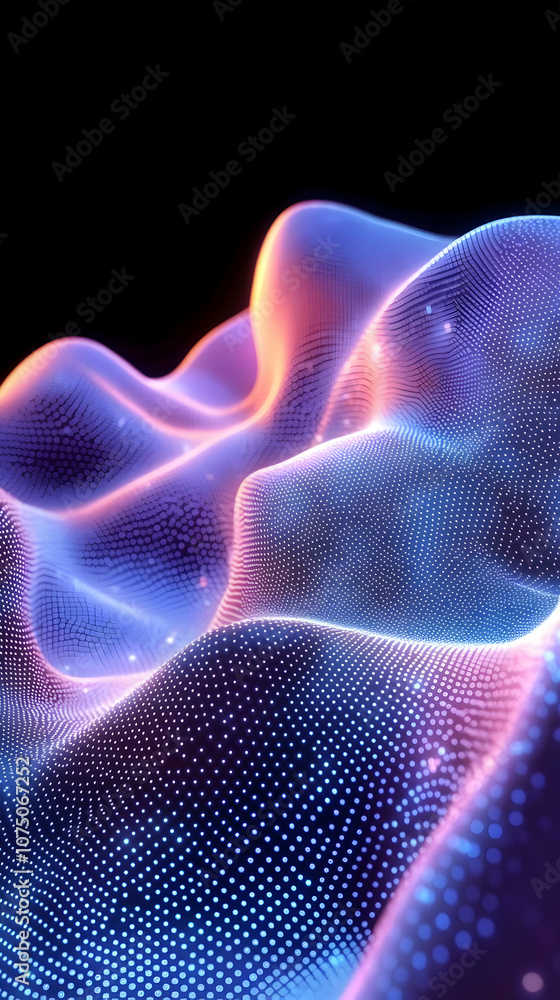 Abstract Background - 3D Neon Wave Abstract Background - 3D Neon Wave