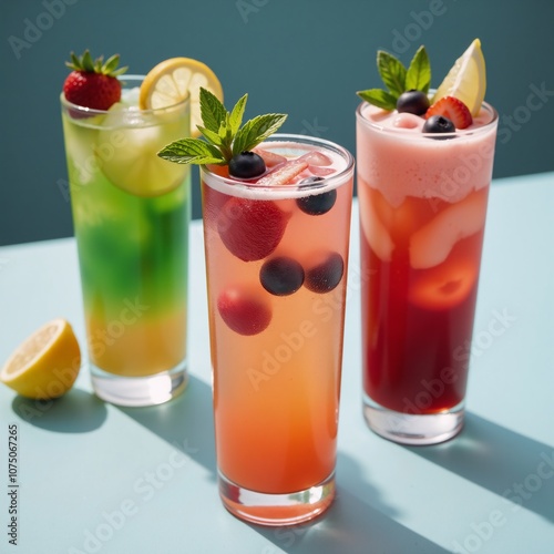 Refreshing summer cocktail glasses ideal for outdoor events and get-togethers