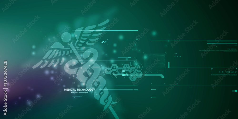 Obraz premium 2d illustration caduceus medical symbol