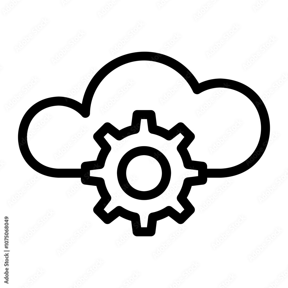 cloud service line icon cloud service line icon