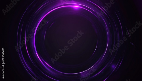 Abstract Purple Glowing Rings