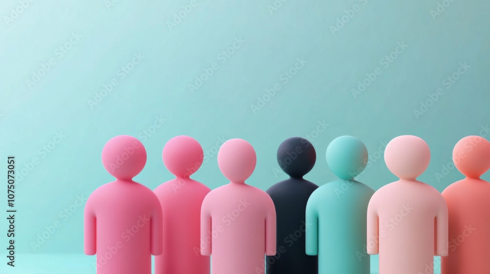 Diverse Figures Representing Community-Focused Business with Modern 3D Diverse Figures Representing Community-Focused Business with Modern 3D