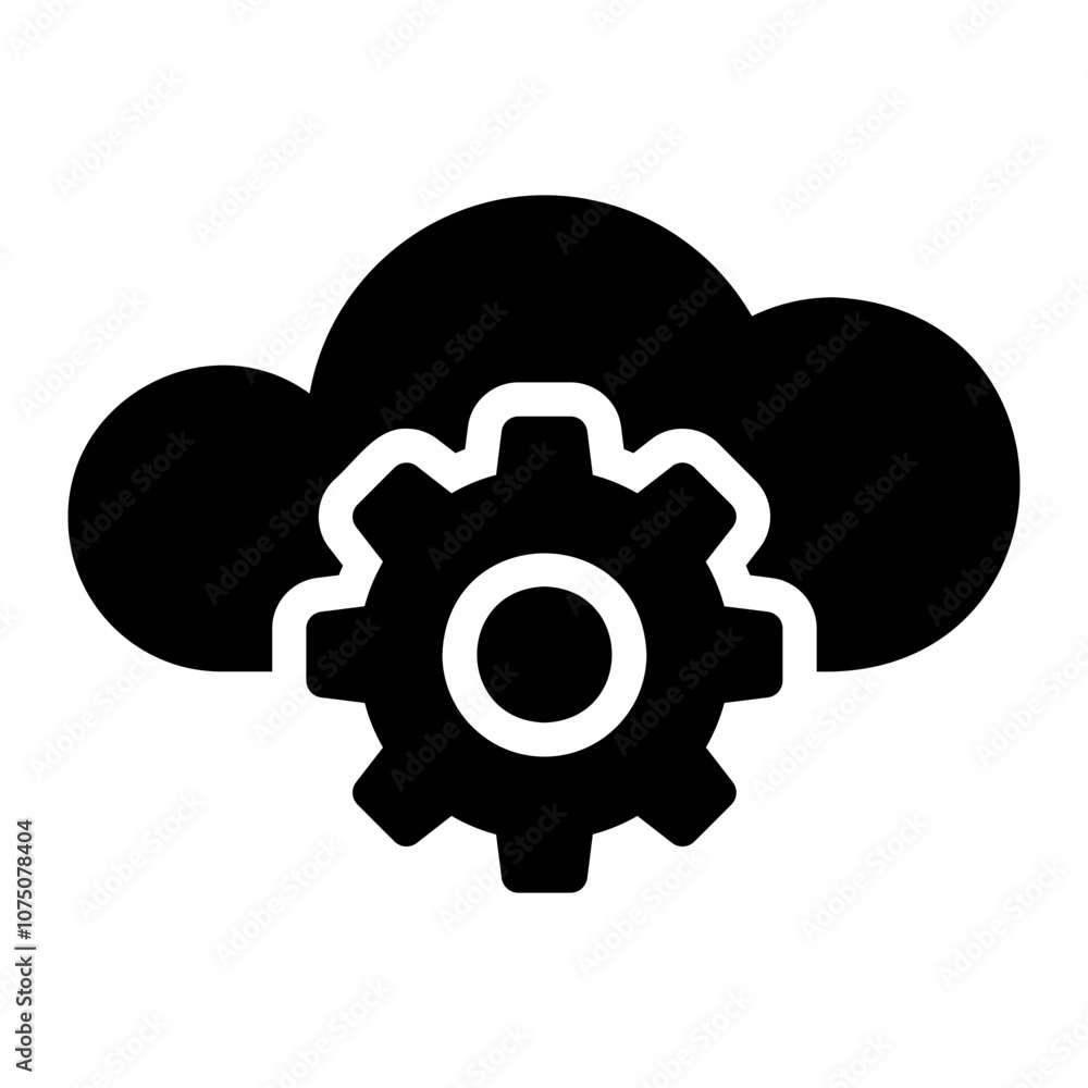 cloud service glyph icon cloud service glyph icon