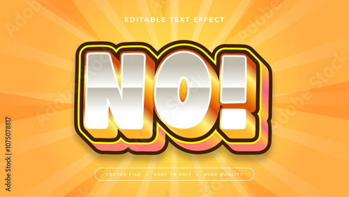 Orange Yellow And White No 3d Editable Text Effect - Font Style