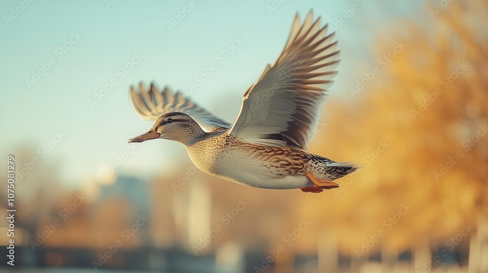 flying duck captured mid-flight against a clear blue sky, showcasing the grace and freedom of nature, invoking feelings of adventure and exploration in a vibrant setting flying duck captured mid-flight against a clear blue sky, showcasing the grace and freedom of nature, invoking feelings of adventure and exploration in a vibrant setting
