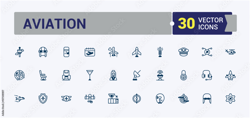 Aviation icon collection. Contains such icons as air travel, airplane, airport, airline, aircraft and more. Pixel perfect. Vector icons editable stroke. Aviation icon collection. Contains such icons as air travel, airplane, airport, airline, aircraft and more. Pixel perfect. Vector icons editable stroke.