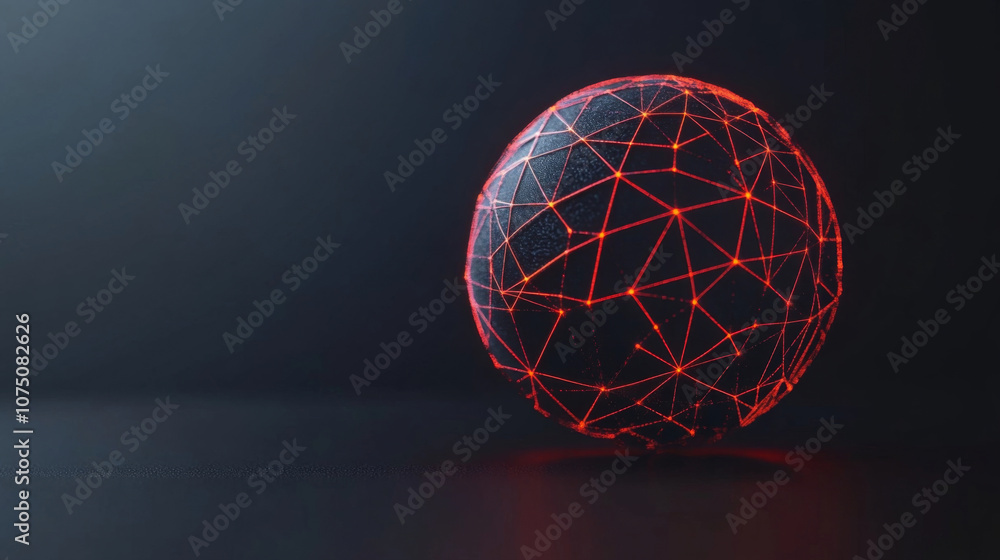 Interconnected Global Business Network Futuristic 3D of Digitized Sphere with Nodes Interconnected Global Business Network Futuristic 3D of Digitized Sphere with Nodes