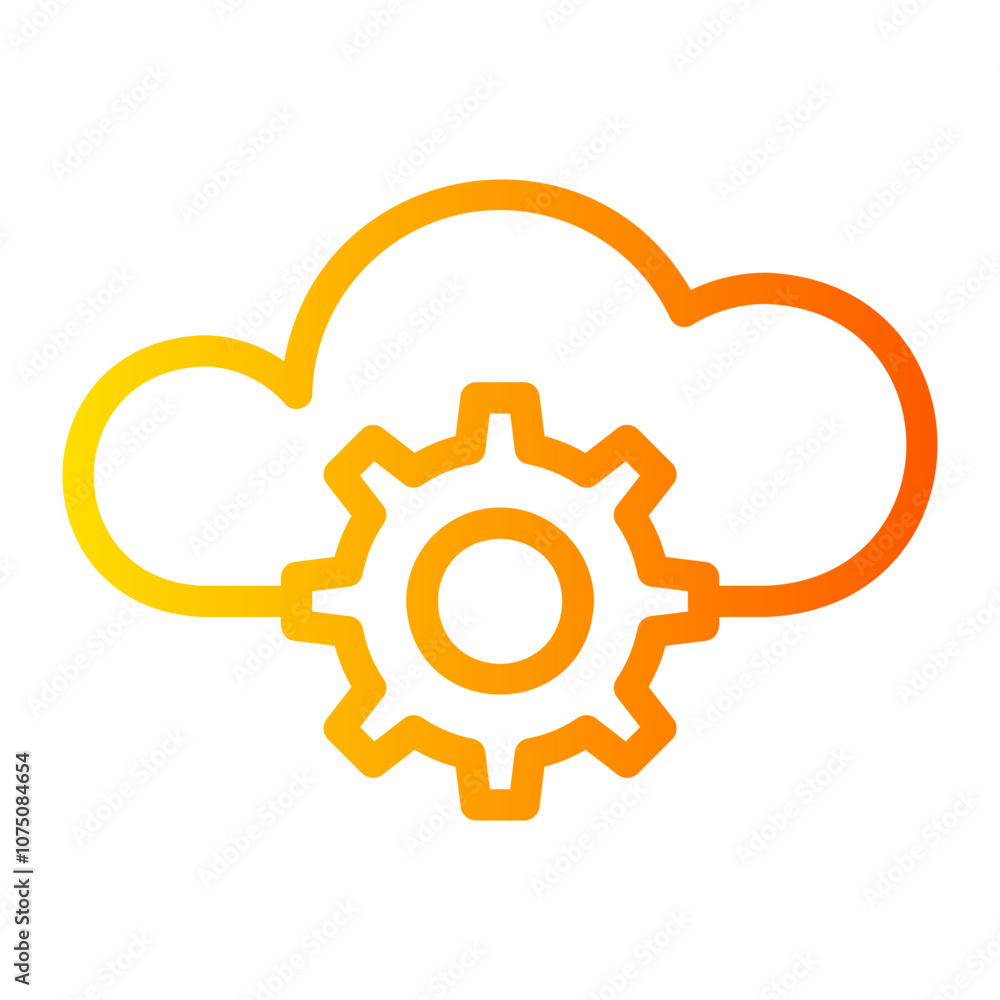 cloud service gradient icon cloud service gradient icon