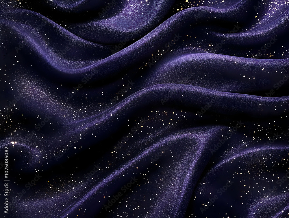 Obraz premium Abstract Background - Dark Purple Silk with Glitter