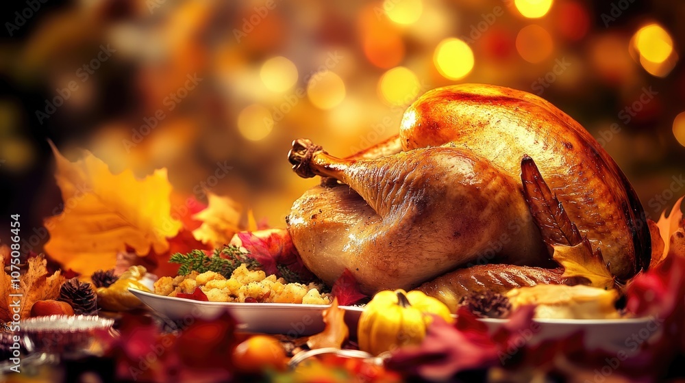 A Thanksgiving feast spread on a table, with a family gathered around, smiles and gratitude filling the room. A Thanksgiving feast spread on a table, with a family gathered around, smiles and gratitude filling the room.