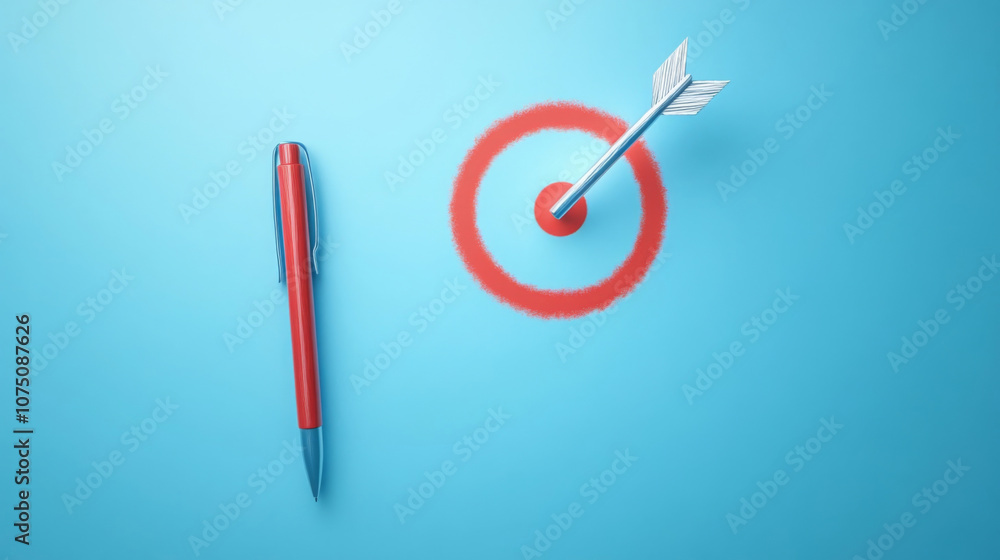 Goal Setting Icon with Bullseye and Checklist,Symbolizing Strategy and Focus for Success Goal Setting Icon with Bullseye and Checklist,Symbolizing Strategy and Focus for Success