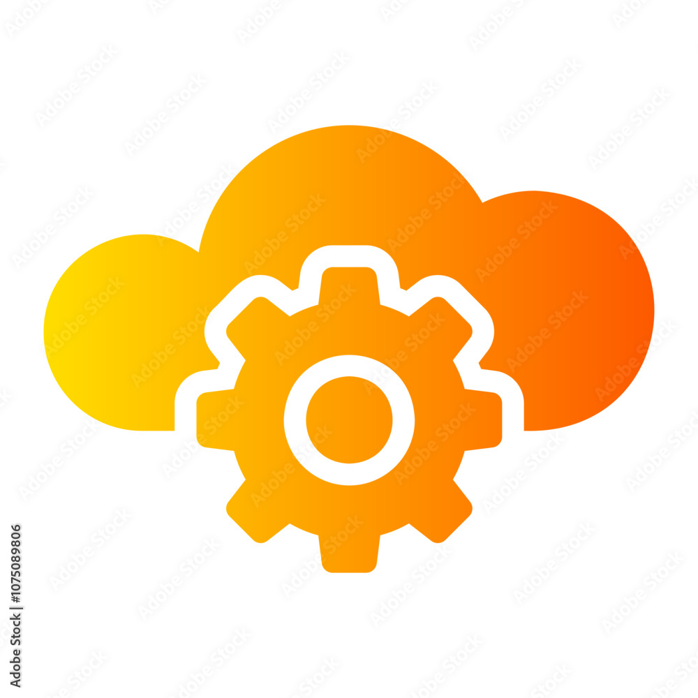 cloud service gradient icon cloud service gradient icon