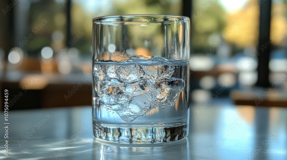 glass of water isolated against a pristine white background, highlighting the clarity and simplicity of hydration, evoking feelings of freshness and purity in an elegant presentation glass of water isolated against a pristine white background, highlighting the clarity and simplicity of hydration, evoking feelings of freshness and purity in an elegant presentation