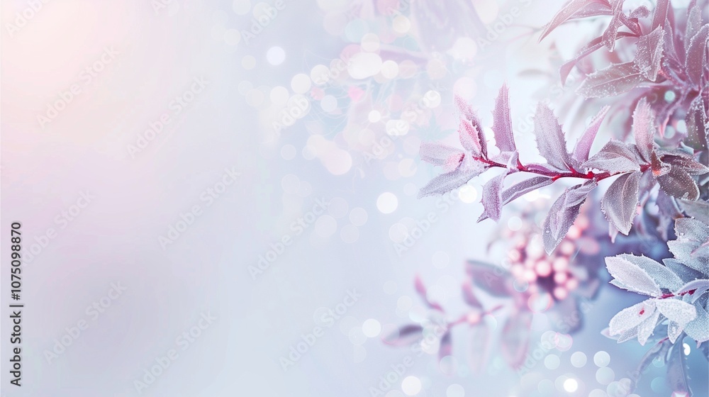 Delicate Winter Blooms: A soft, dreamy image of delicate, frosted flowers against a pastel backdrop. The gentle bokeh effect adds a touch of magic, evoking a sense of tranquility and peace. Delicate Winter Blooms: A soft, dreamy image of delicate, frosted flowers against a pastel backdrop. The gentle bokeh effect adds a touch of magic, evoking a sense of tranquility and peace.