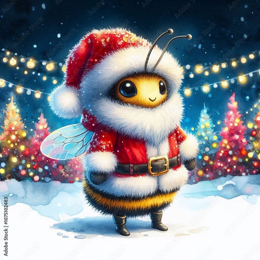 kleine Biene als Weihnachtsmann kleine Biene als Weihnachtsmann