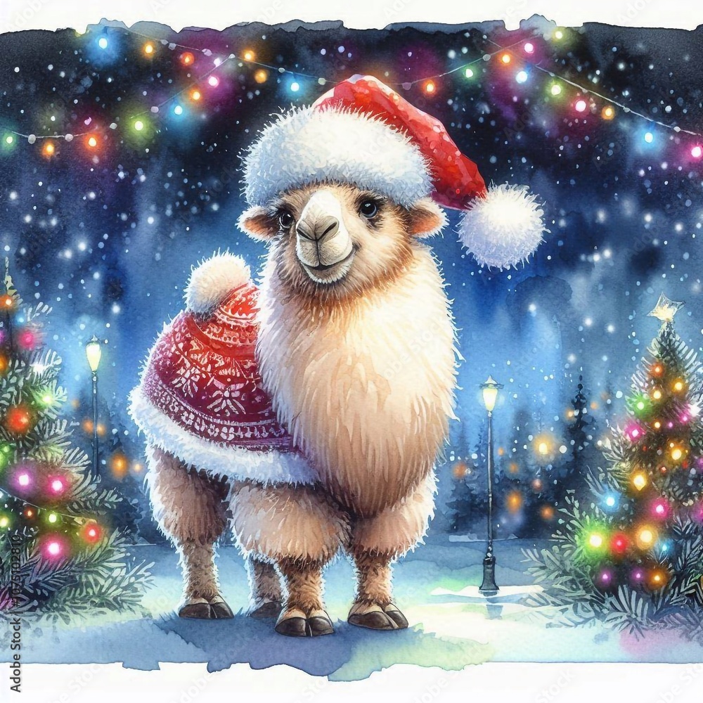 Kamel als Weihnachtsmann Kamel als Weihnachtsmann