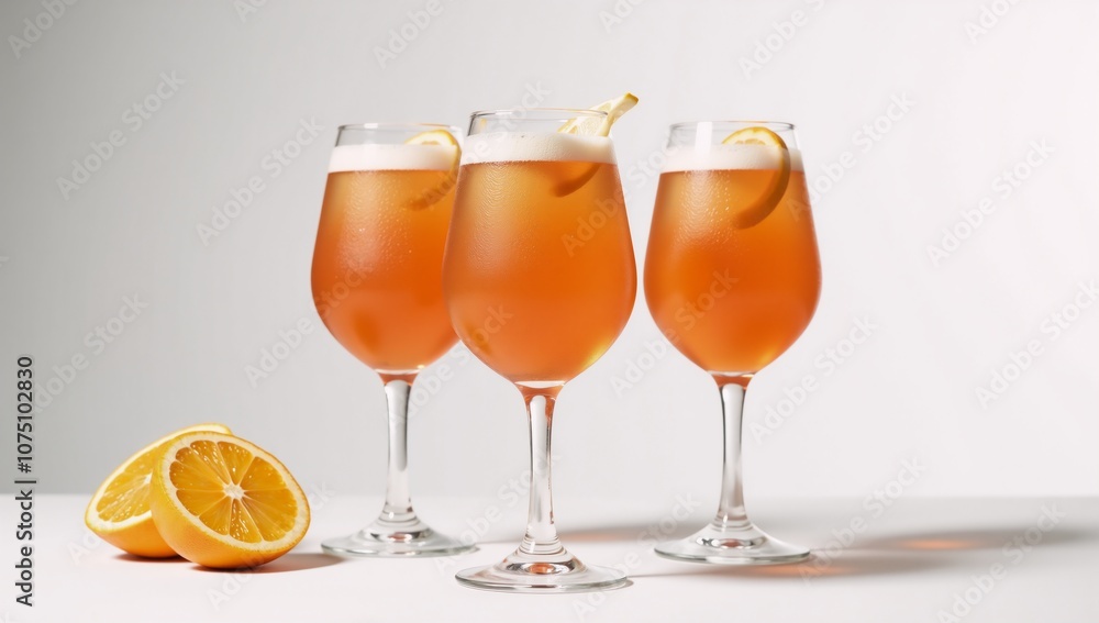 Isolated Aperol Spritz Cocktail with Orange on White Background Cocktail Alcoholic Beverage Isolated Aperol Spritz Cocktail with Orange on White Background Cocktail Alcoholic Beverage