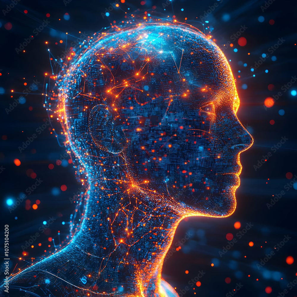 3D Illustration - Artificial Intelligence, AI, Machine Learning, Deep Learning, Neural Network, Data Science, Technology, Futuristic, Innovation, Digital 3D Illustration - Artificial Intelligence, AI, Machine Learning, Deep Learning, Neural Network, Data Science, Technology, Futuristic, Innovation, Digital