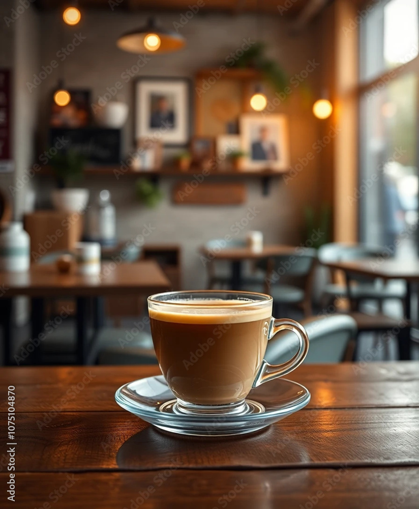 Coffee cup on wooden table in coffee shop cafe, stock photo Coffee cup on wooden table in coffee shop cafe, stock photo