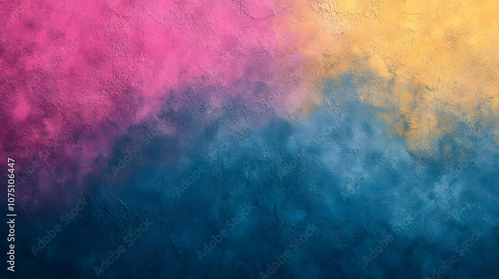 Obraz premium Abstract Background - Pink, Gold, and Blue Textured Wall