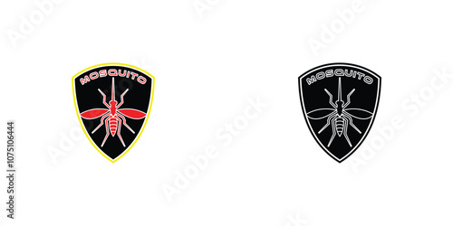 Creative mosquito logo design premium vector