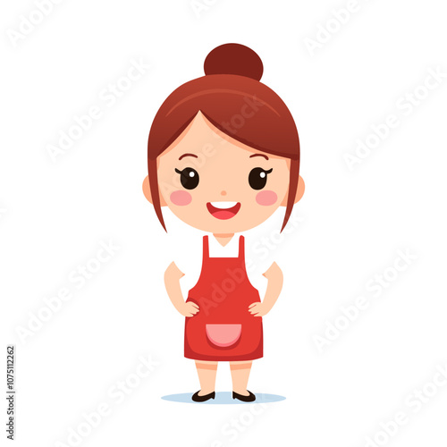 Butcher Cute Worker Work Job Profession Professional Occupation Cartoon Character
