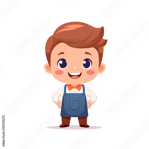 Butcher Cute Worker Work Job Profession Professional Occupation Cartoon Character
