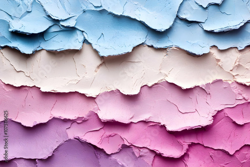 Abstract Background - Textured Layers of Pink, Purple, White, and Blue Clay