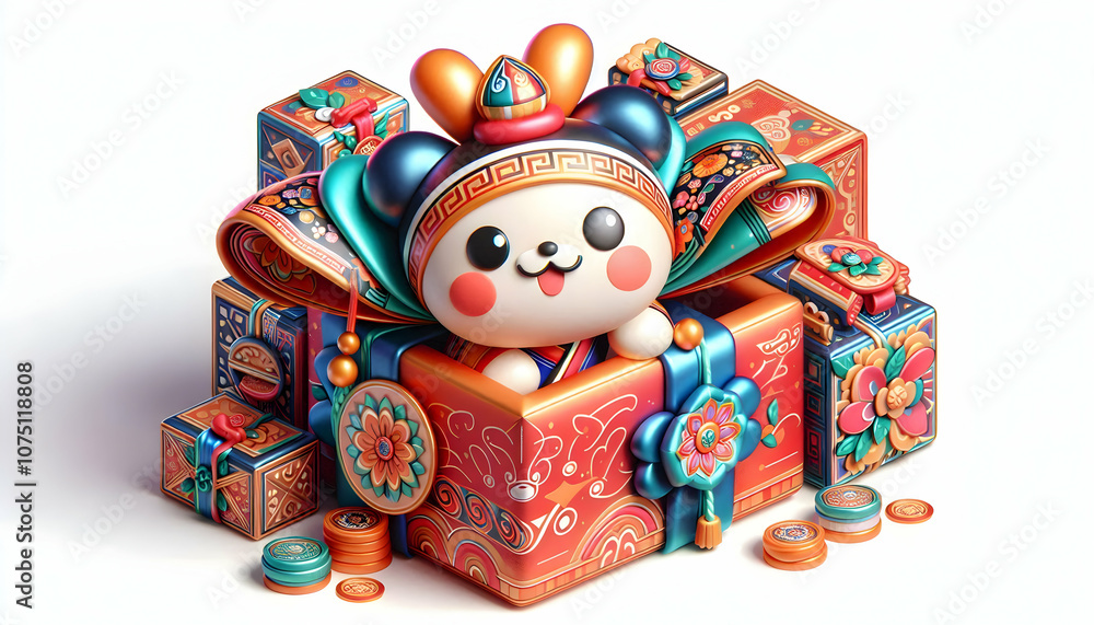 3D Macro Close Up Seollal Sebae Don Gifts Concept Traditional Money Gifts Decorative Envelopes Intricate Designs Vibrant Colors Symbolizing Prosperity Well Wishes Copy Space Icon Isolated White Backgr 3D Macro Close Up Seollal Sebae Don Gifts Concept Traditional Money Gifts Decorative Envelopes Intricate Designs Vibrant Colors Symbolizing Prosperity Well Wishes Copy Space Icon Isolated White Backgr