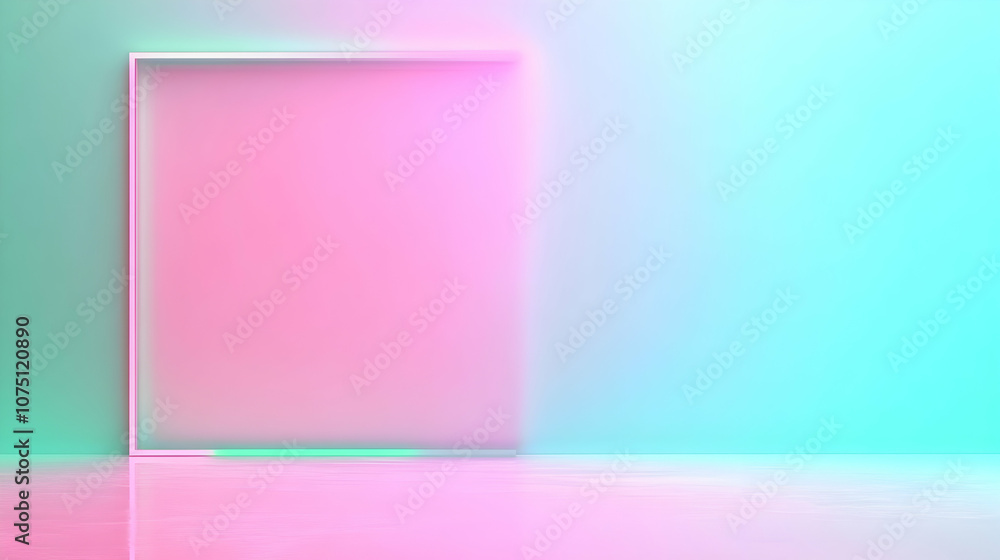 Fototapeta premium Abstract Neon Glow Background, pink, blue, green, light, minimal