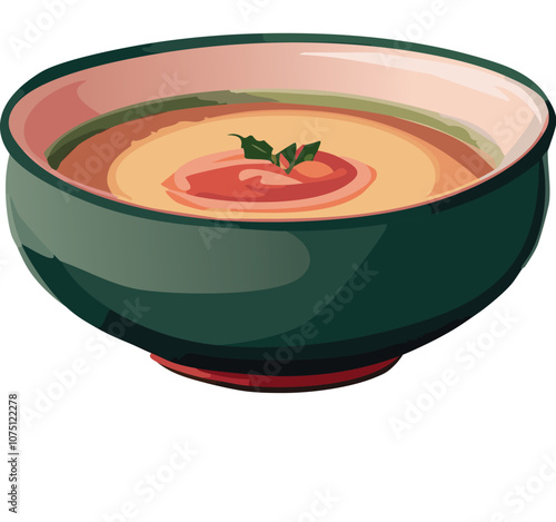 vegetable soup in a bowl on the table