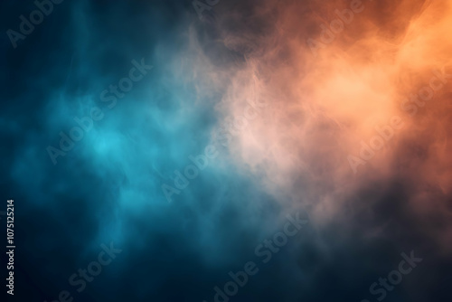 Wallpaper Mural Abstract Background - Blue and Orange Smoke Torontodigital.ca