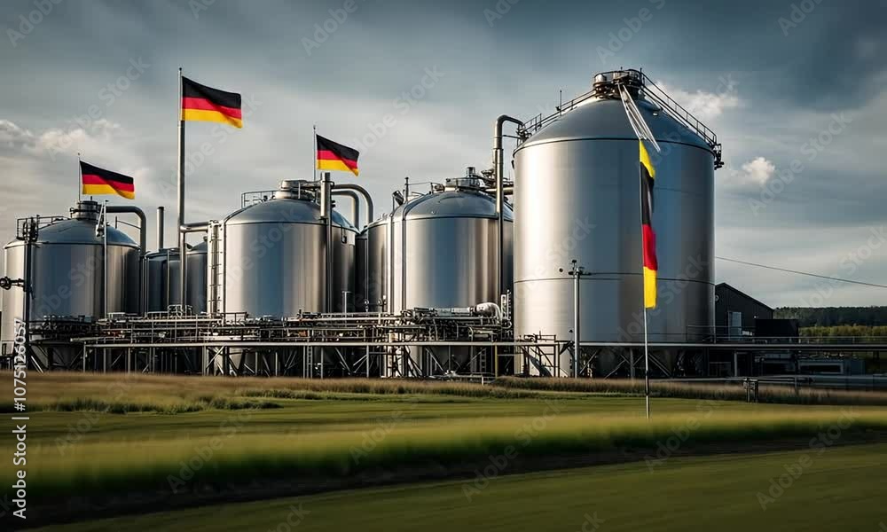 German beer factory. German beer factory.
