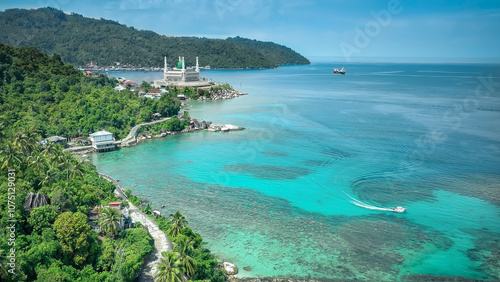 Aerial view of Anambas Island, Indonesia