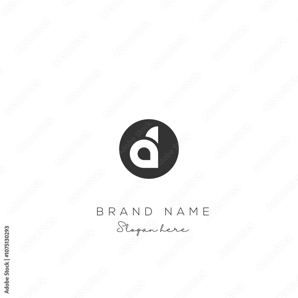 Initial Letter AD Logo Design. AD Logo template. Creative And Modern AD logo.