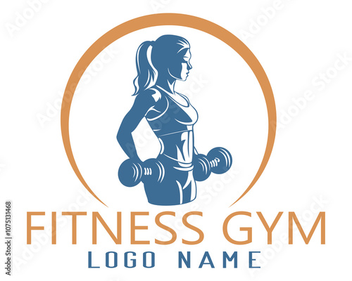 fitnessgym logo creative and original for your business or company logotype vector illustration isolated on white background photo