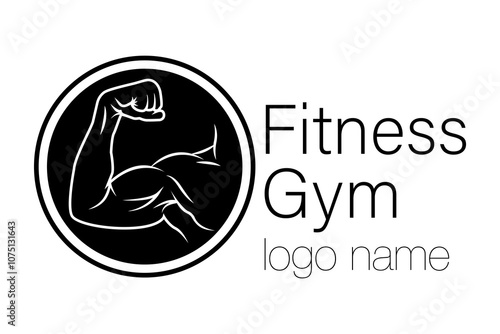 fitnessgym logo creative and original for your business or company logotype vector illustration isolated on white background photo