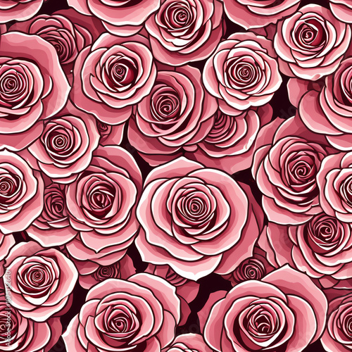 a pattern of rose seamless background