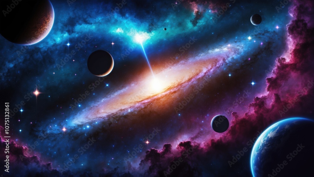 Obraz premium Stunning Outer Space View in High Fidelity