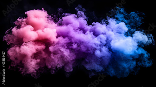 Abstract Background - Pink, Purple, Blue Smoke on Black