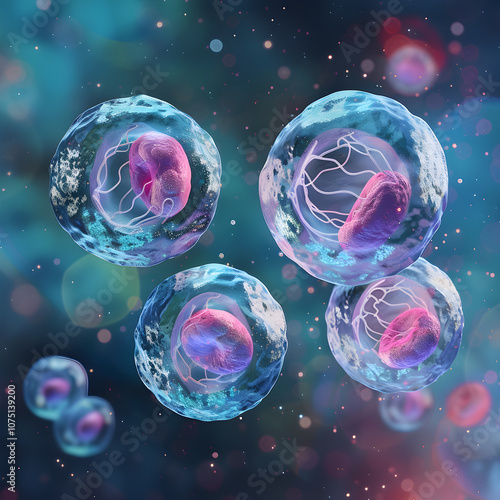 A Detailed and Informative Illustration of the Various Stages of Mitosis