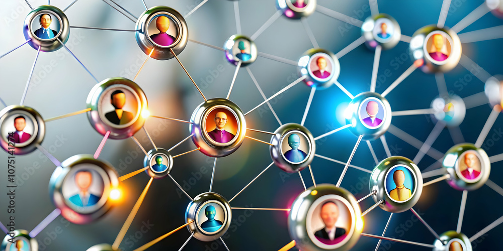 Glossy Digital Networking Background Featuring Interconnected Nodes, Community Symbols, Ample Copy Space for Modern Digital Networking and Community Connectivity in Photo Stock Concept Glossy Digital Networking Background Featuring Interconnected Nodes, Community Symbols, Ample Copy Space for Modern Digital Networking and Community Connectivity in Photo Stock Concept