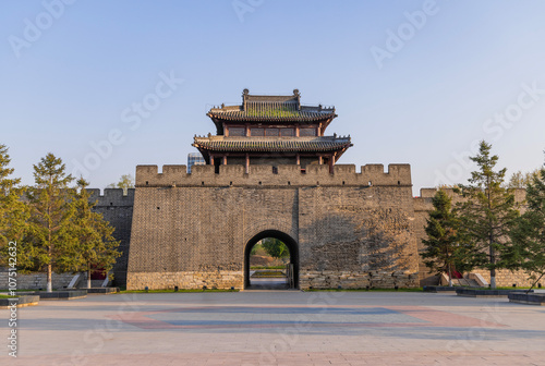 Landscape of Tianyoumen ruins in Liaoyang, Liaoning province
