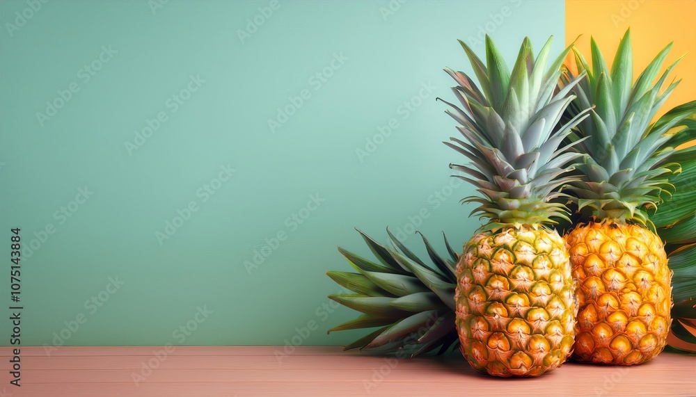 pineapple with copy space background pineapple with copy space background