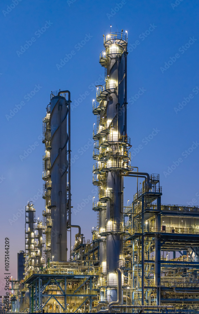Liaoning Liaoyang Aromatics base night view Liaoning Liaoyang Aromatics base night view
