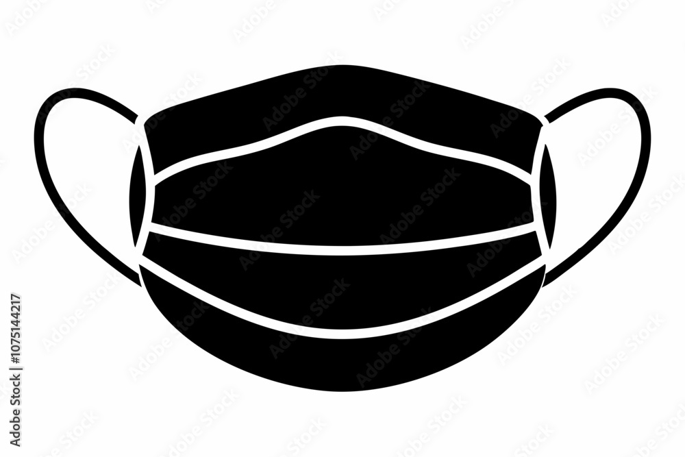 Face Mask icon, Surgical Mask Silhouette Vector illustration
Face Mask icon, Surgical Mask Silhouette Vector illustration