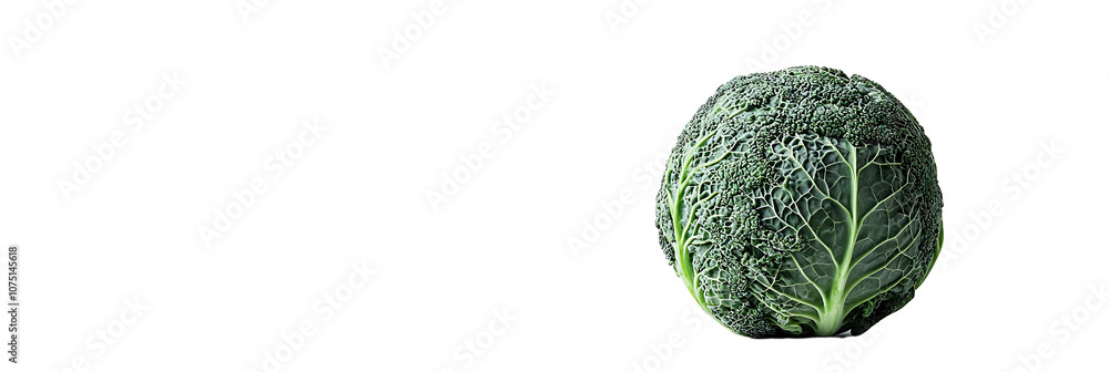 Fresh Green Cabbage Isolated on White Background Fresh Green Cabbage Isolated on White Background