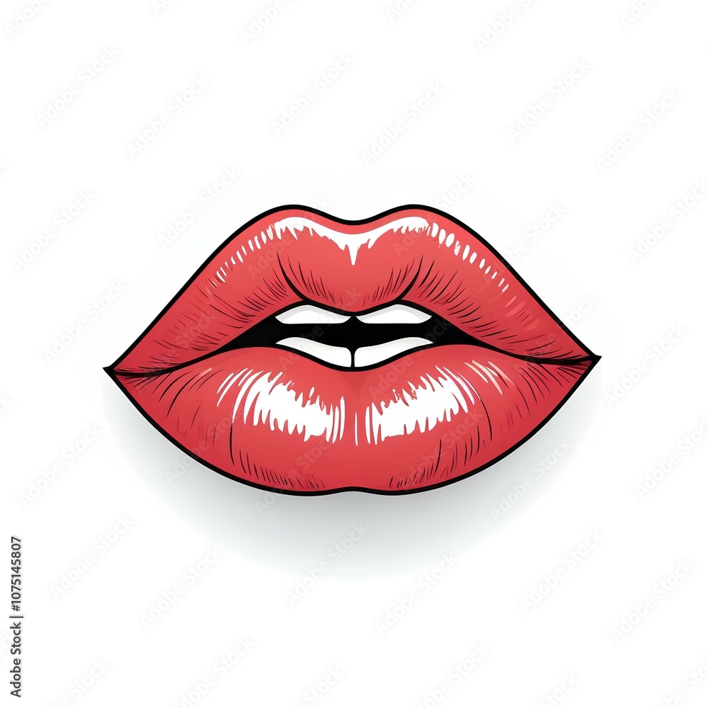 Lipstick kiss. Vector linear icon isolated on white background. Lipstick kiss. Vector linear icon isolated on white background.