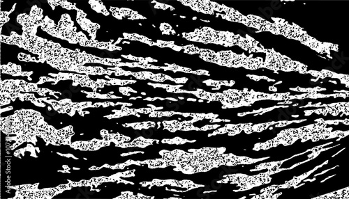 Black and white abstract Grunge castor beans pattern. Beast nature texture for modern background and jersey. Fully editable vector element. Vector Format Illustration. 