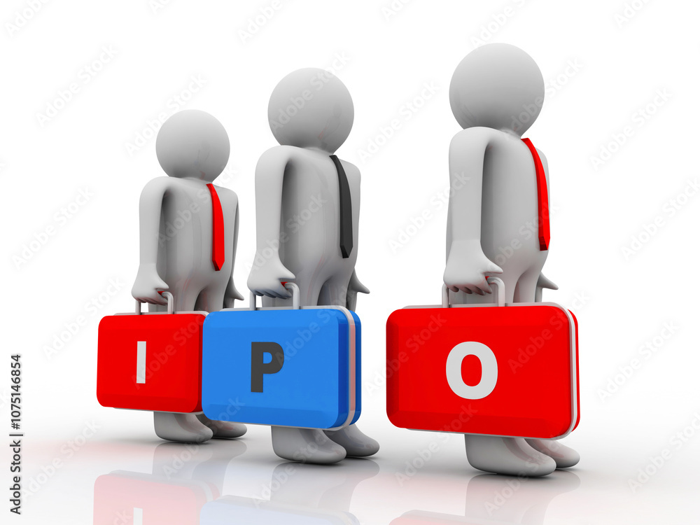 3d illustration initial public offering concept
3d illustration initial public offering concept